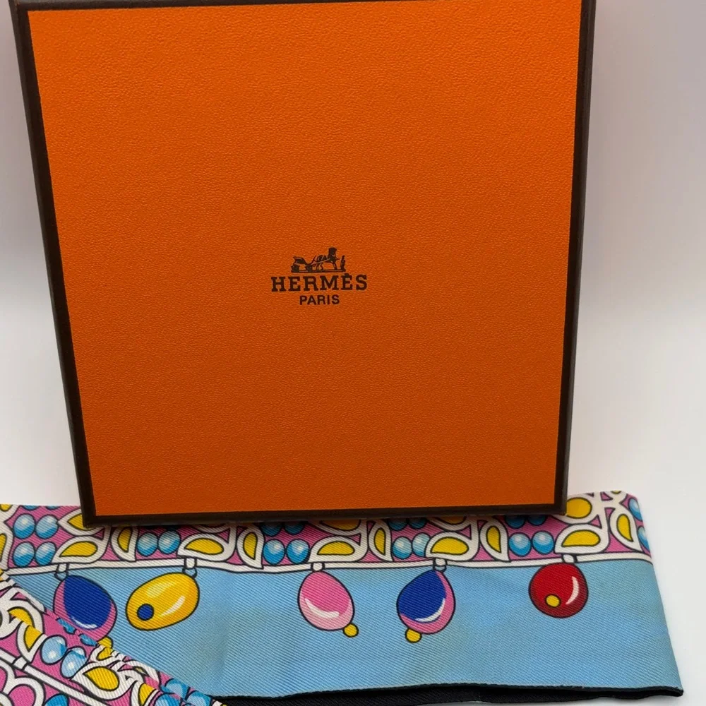 Hermes multicolor Twilly Scarf - Picture 5 of 11